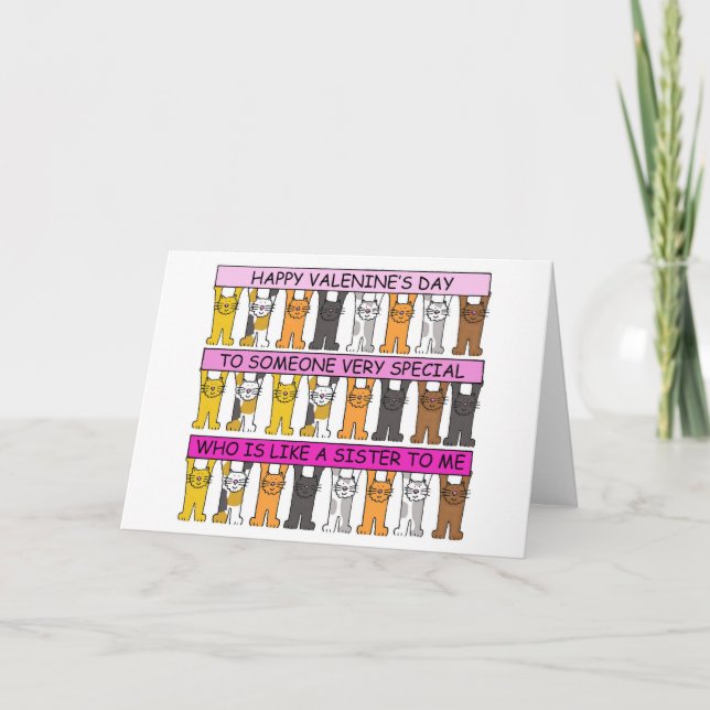 Valentine's Day Someone Who is Like a Sister to Me Kort (Framsida)