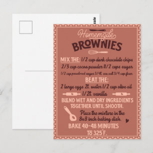 Valentines Day Speciell Homemade Brownie Recipe Vykort