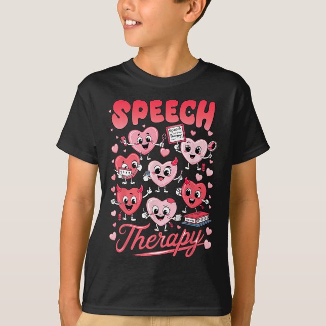 Valentines Day Speech Therapy Therapist Slpa Slp V T Shirt (Framsida)