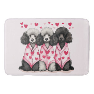 Valentines day Standard Pudel Hundar Badrumsmatta