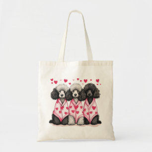 Valentines day Standard Pudel Hundar Tygkasse