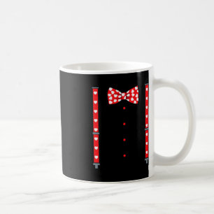 Valentines day Suspenders and Hearts Bow Tie Boys Kaffemugg