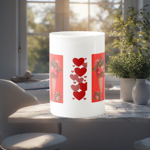 Valentines day Sweeping Heart Romantic Ro Vas Benporslin Mugg
