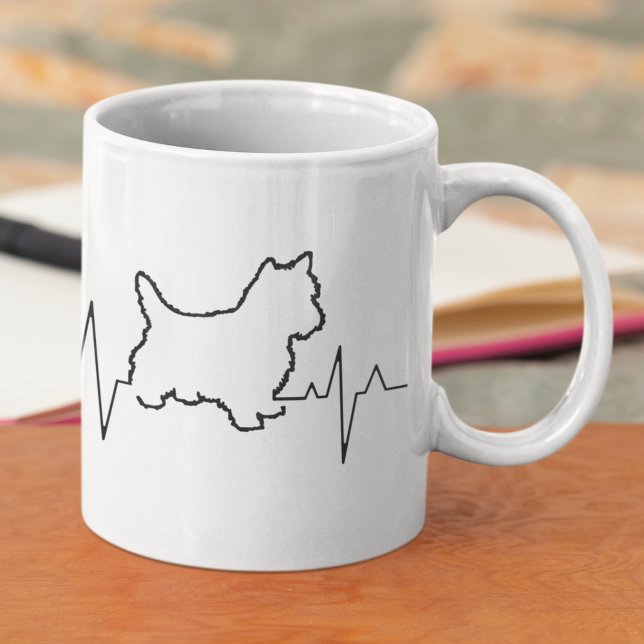 Valentines Day Theme Yorkshire Terrier Hund älskar Kaffemugg (Skapare uppladdad)
