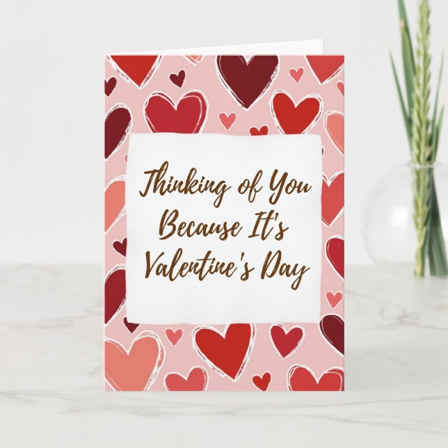 Valentines Day Thinking Of You Card Kort (Framsida)
