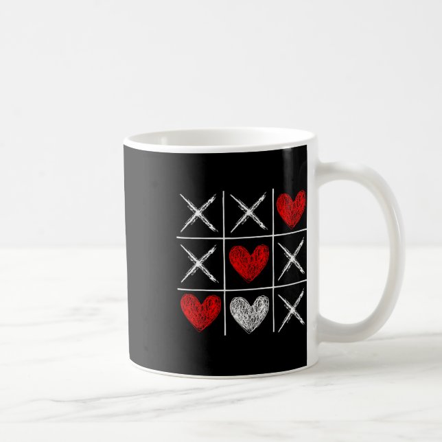 Valentines Day Tic-tac-toe Xo-xo Funny Valentine G Kaffemugg (Höger)