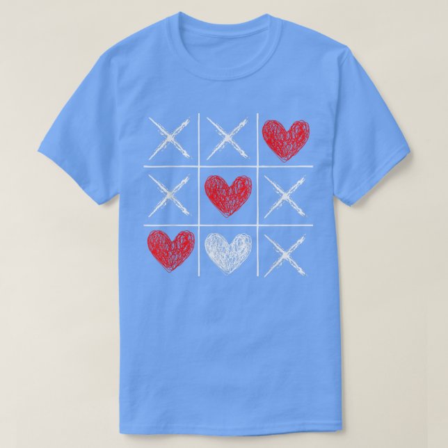 Valentines day Tic-Tac-Toe XO-XO Funny Valentine G T Shirt (Design framsida)