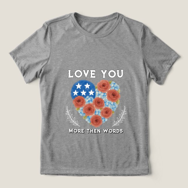 Valentine's day Tri-Blend shirt T Shirt (Design Framsida)