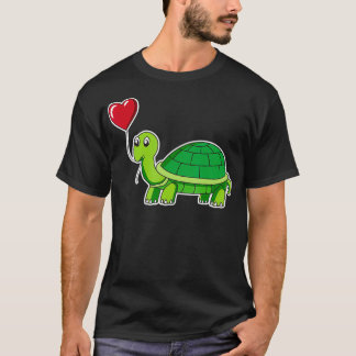 Valentines day Turtle Tortoise Djur älskare Kids T Shirt