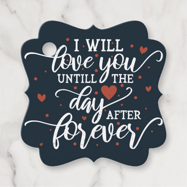 Valentines day Typografi Gåvor Etiketter (Framsida)