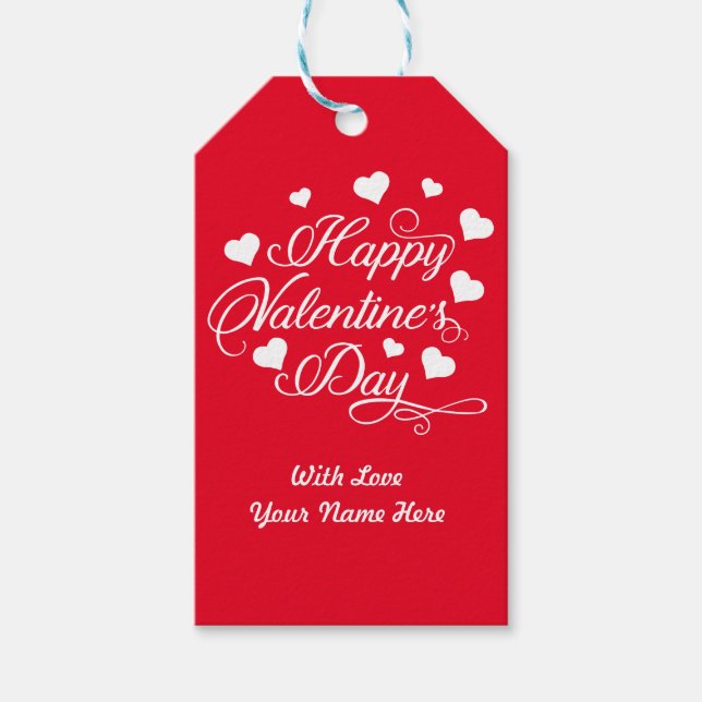 Valentines day Typografi Presentetikett (Framsidan)