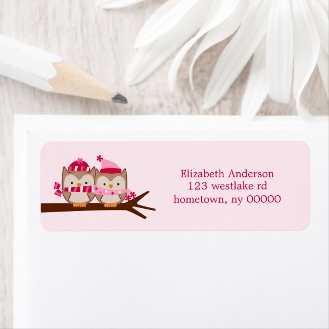 Valentines day Uggla Returadress Etikett (Insitu)