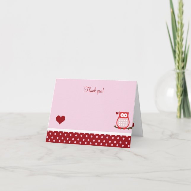 Valentines day Uggla-Tackkort Tack Kort (Framsida)