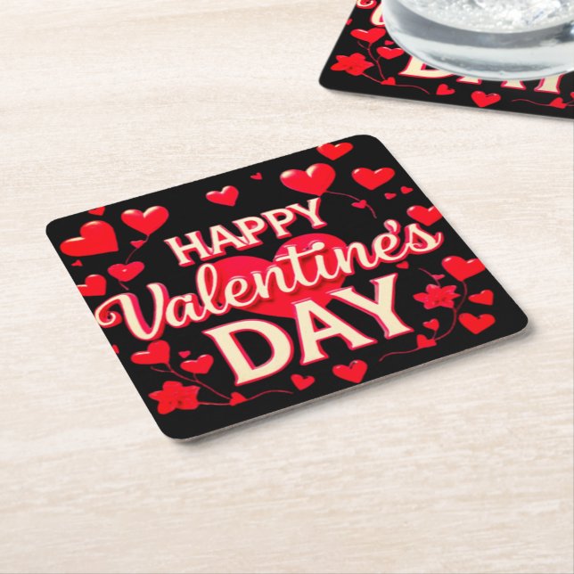 VALENTINES DAY UNDERLÄGG PAPPER KVADRAT (Vinklad)