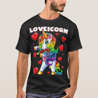 Valentines day: Unicorn Kärlek Heart Gift T Shirt