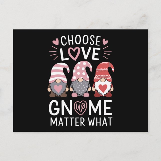 Valentines day väljer Kärlek Gnome Matter vad Vykort (Framsida)