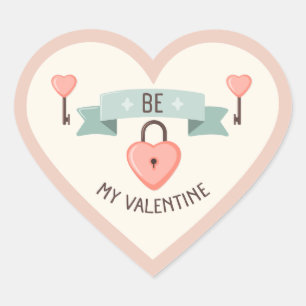 Valentines day - var min valentin hjärtformat klistermärke