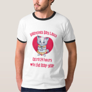 Valentines day varar i extra 24 timmar i skottår t shirt