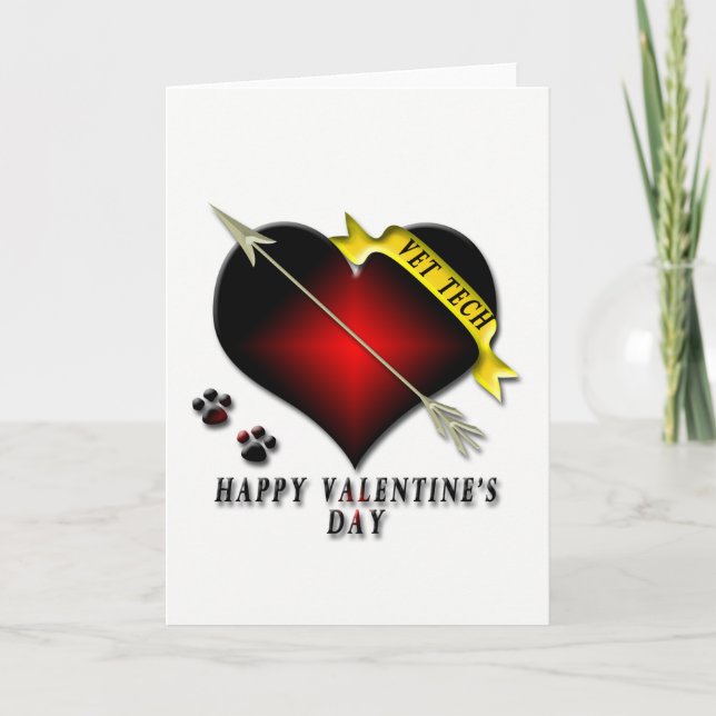VALENTINES DAY VET TECH-KORT HELGKORT (Framsida)