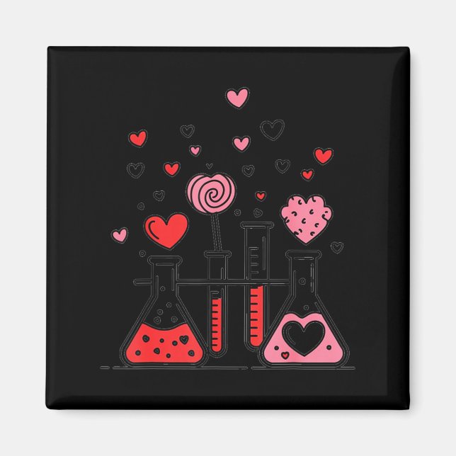 Valentines Day Vibes Science Teacher 100 Days Of S Magnet (Framsidan)