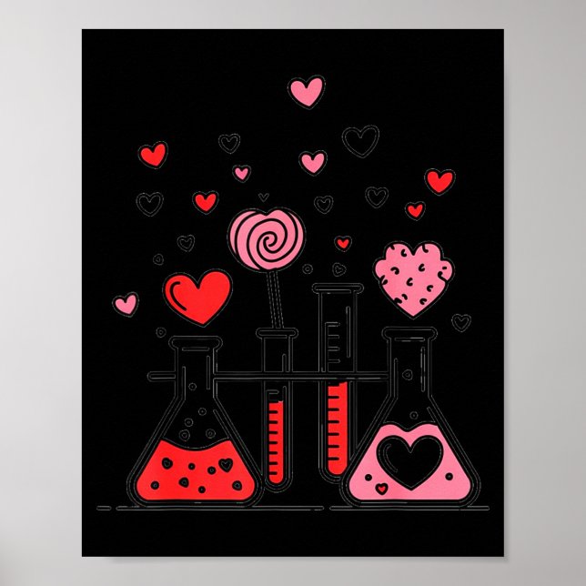 Valentines Day Vibes Science Teacher 100 Days Of S Poster (Framsidan)