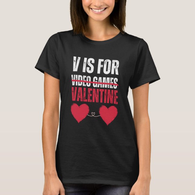 Valentine's Day  Video Games Women And Men 2023 Re T Shirt (Framsida)
