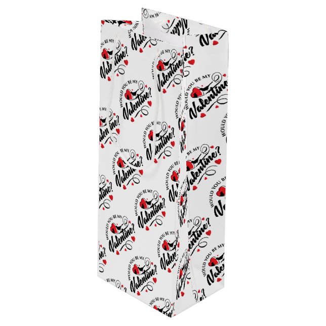 Valentines day Vin Gift Bag (Framsidan Vinklad)