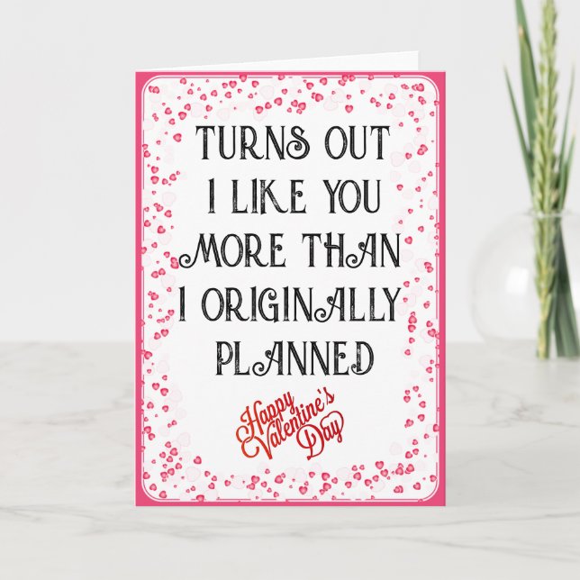 valentines day visar att jag gillar dig mer än helgkort (Framsida)