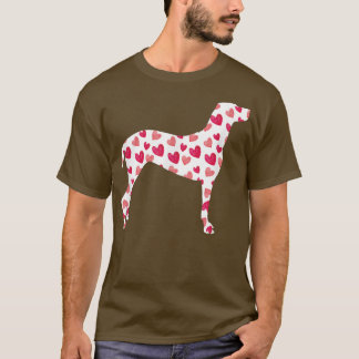 Valentines day Vizsla Hearts Puppy Hund älskare  T Shirt