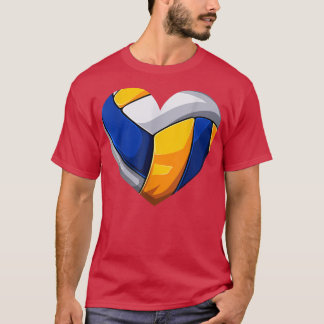 Valentines day Volleyball Älskare Kärlek Hearts Ma T Shirt