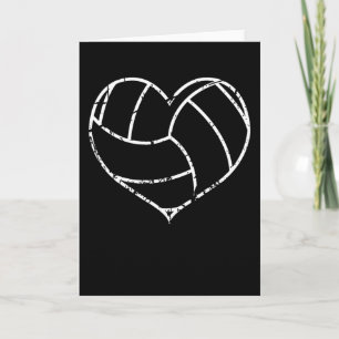 Valentines day Volleyball Heart Grunge Manar Kvinn Kort