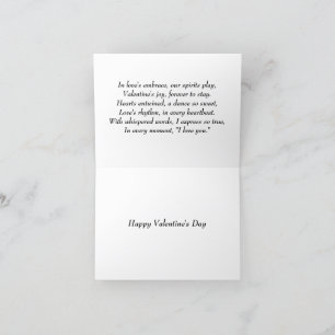 Valentines day w/dikt helgkort