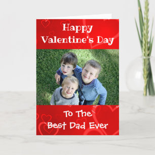 Valentines day Worlds Best Pappa någonsin Kids Pho Helgkort