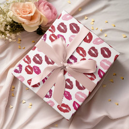 Valentine's Day Wrapping Paper | Kisses Pattern Presentpapper