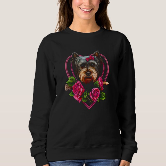 Valentine's day Yorkshire Terrier Dog Valentine  3 T Shirt (Framsida)