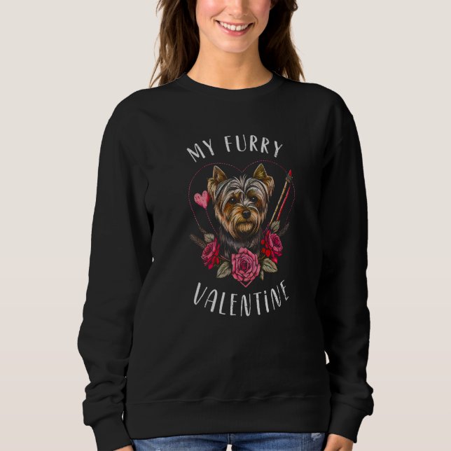 Valentine's day Yorkshire Terrier Dog Valentine T Shirt (Framsida)