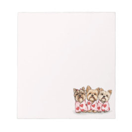 Valentines day Yorkshire Terrier Hundar Anteckningsblock