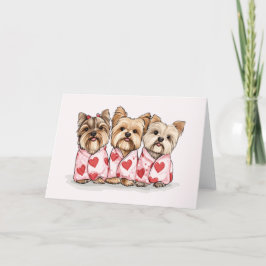 Valentines day Yorkshire Terrier Hundar Helgkort