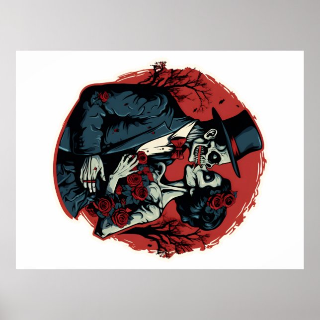 Valentines day zombies kärlek poster (Framsidan)