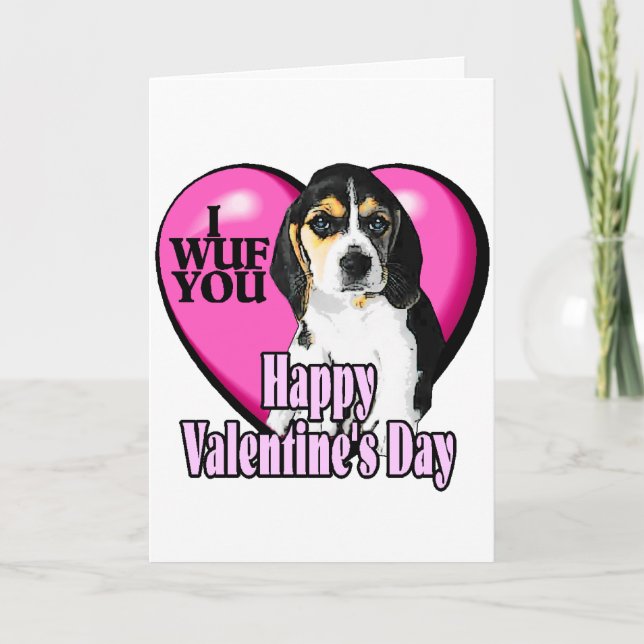 Valentines dayBeagle Helgkort (Framsida)