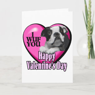 Valentines dayBoston Terrier Helgkort