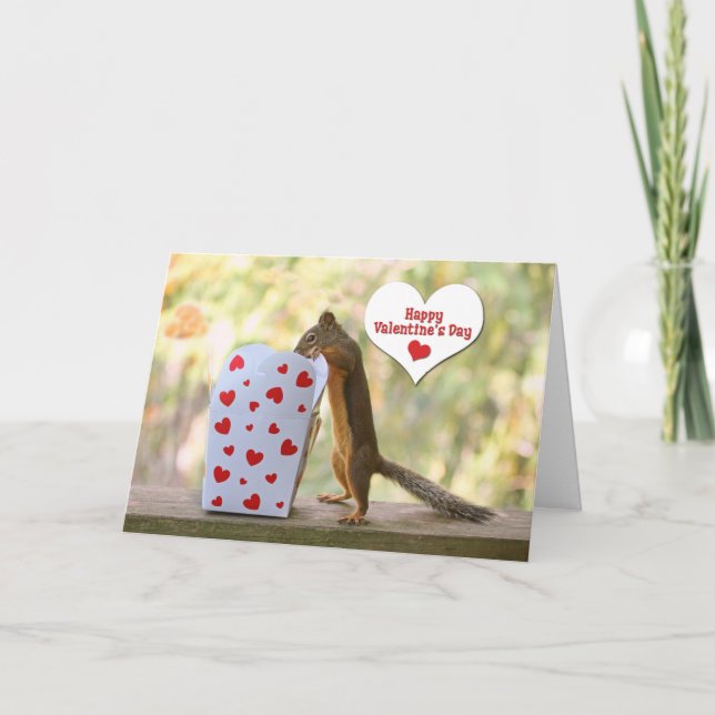 Valentines dayekorre helgkort (Framsida)