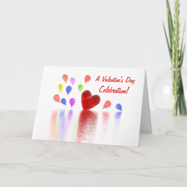 Valentines dayfirandeinbjudan helgkort (Framsida)