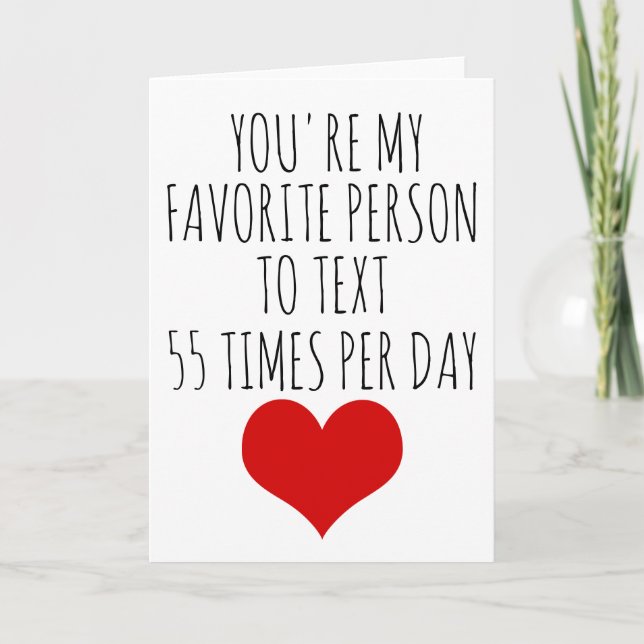 valentines daykortet är du min favorit- person helgkort (Framsida)