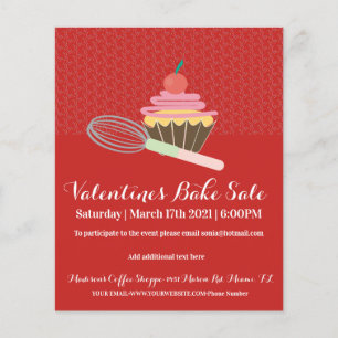 Valentines daymuffinen bakar flygblad