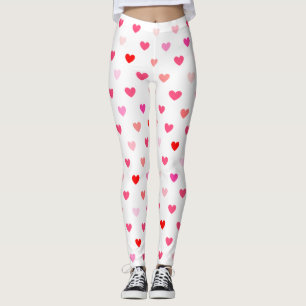 Valentines dayrosor & röda hjärtor leggings