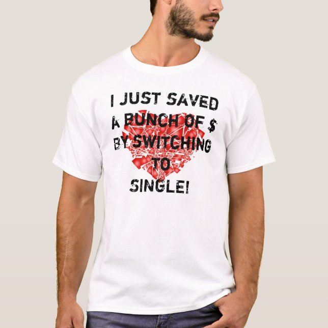 Valentines daysingelskjorta t-shirt (Framsida)