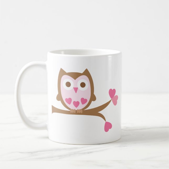 Valentines dayuggla kaffemugg (Vänster)