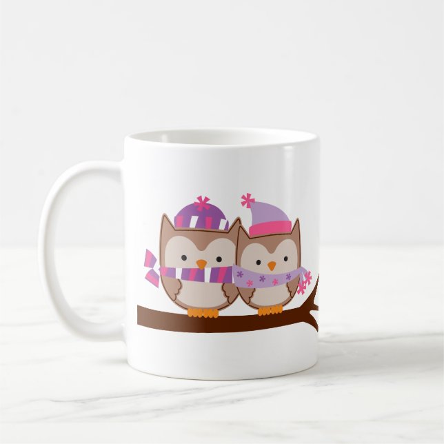 Valentines dayugglor kaffemugg (Vänster)