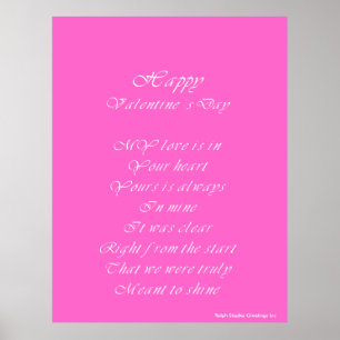 Valentines dikt för min partner poster